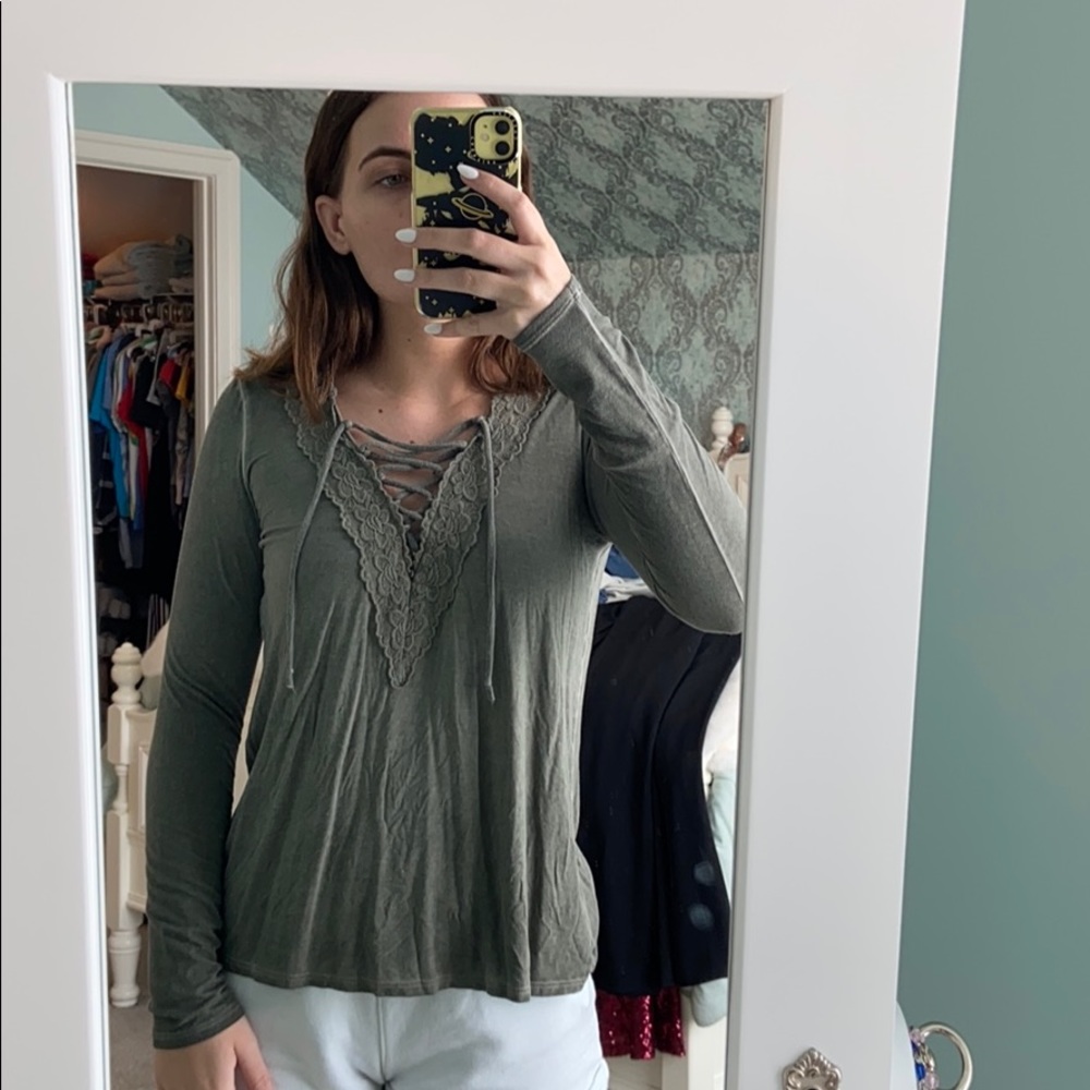Green blouse